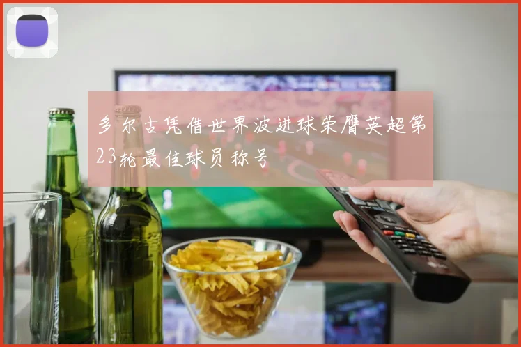 多尔古凭借世界波进球荣膺英超第23轮最佳球员称号
